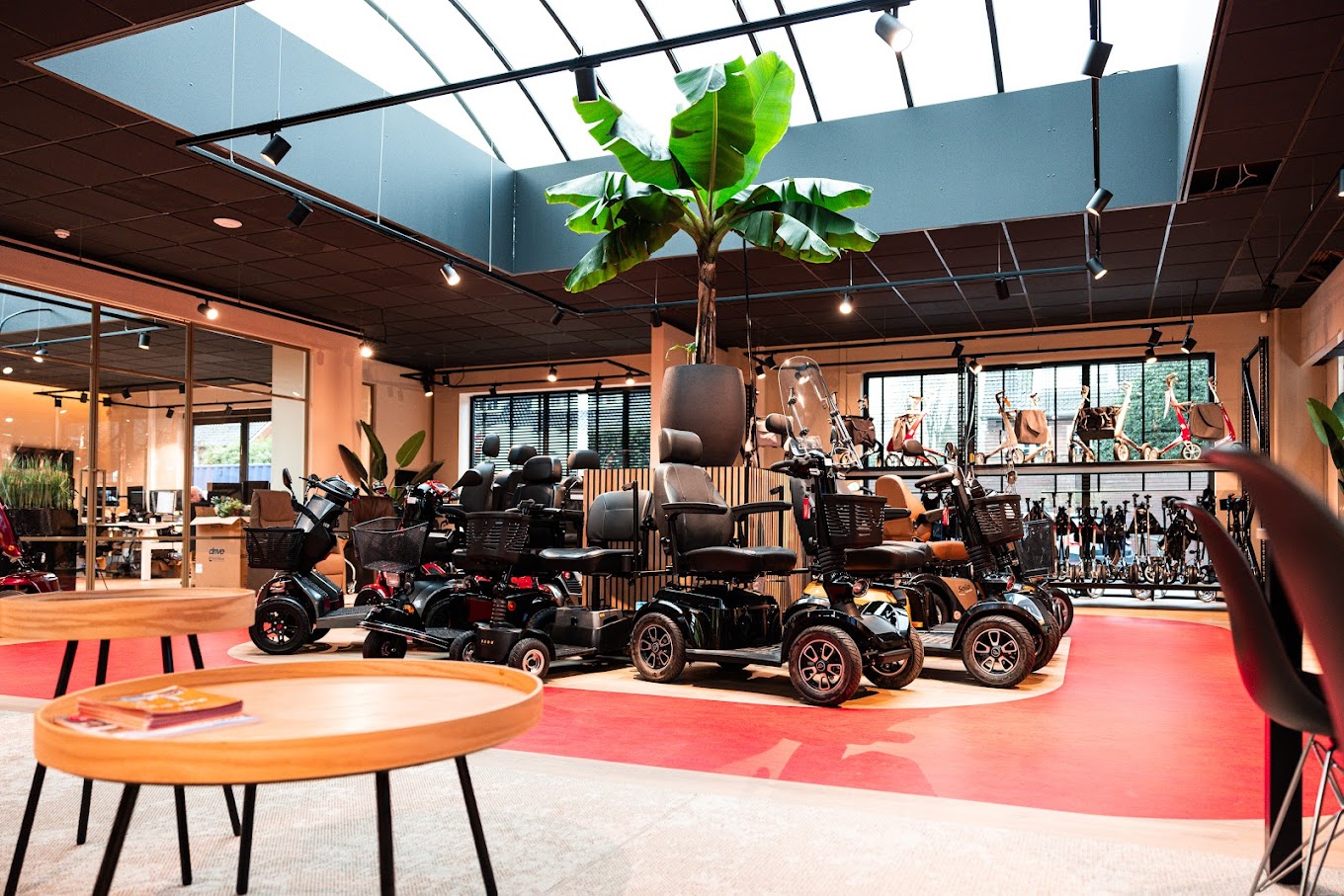 Mango Mobility modern showroom interior with mobility scooters